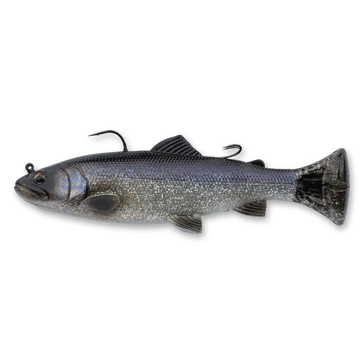 Savage Gear 3D Pulse Tail Trout RTF 6in Kokanee lure in water, showing lifelike motion.