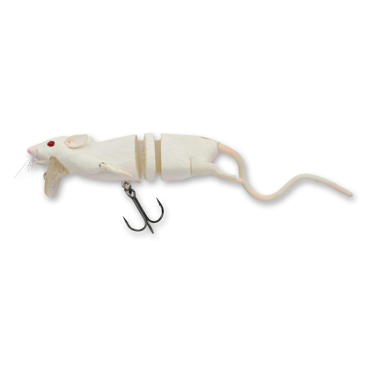 Savage Gear 3D Rad Rat bait, white, topwater action attracts predators from a distance