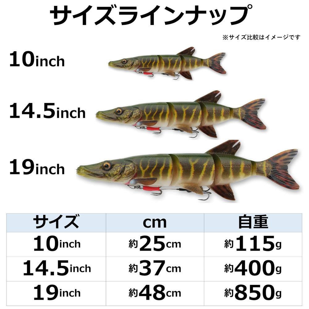 Savage Gear 4D Line Thru Pike striped pike color highlighting lifelike patterns