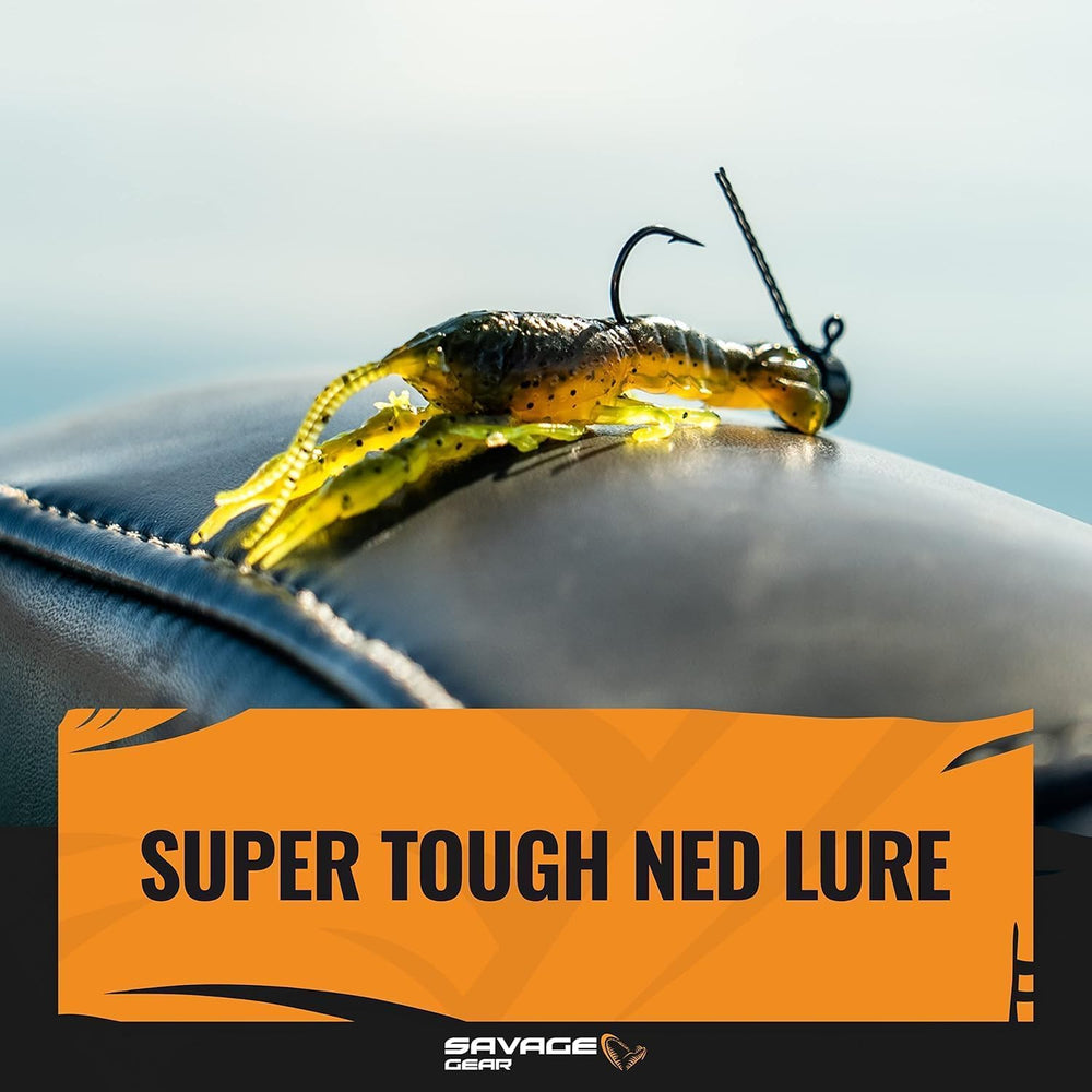 Savage Gear NED Craw salt-infused material balances buoyancy and bottom contact.