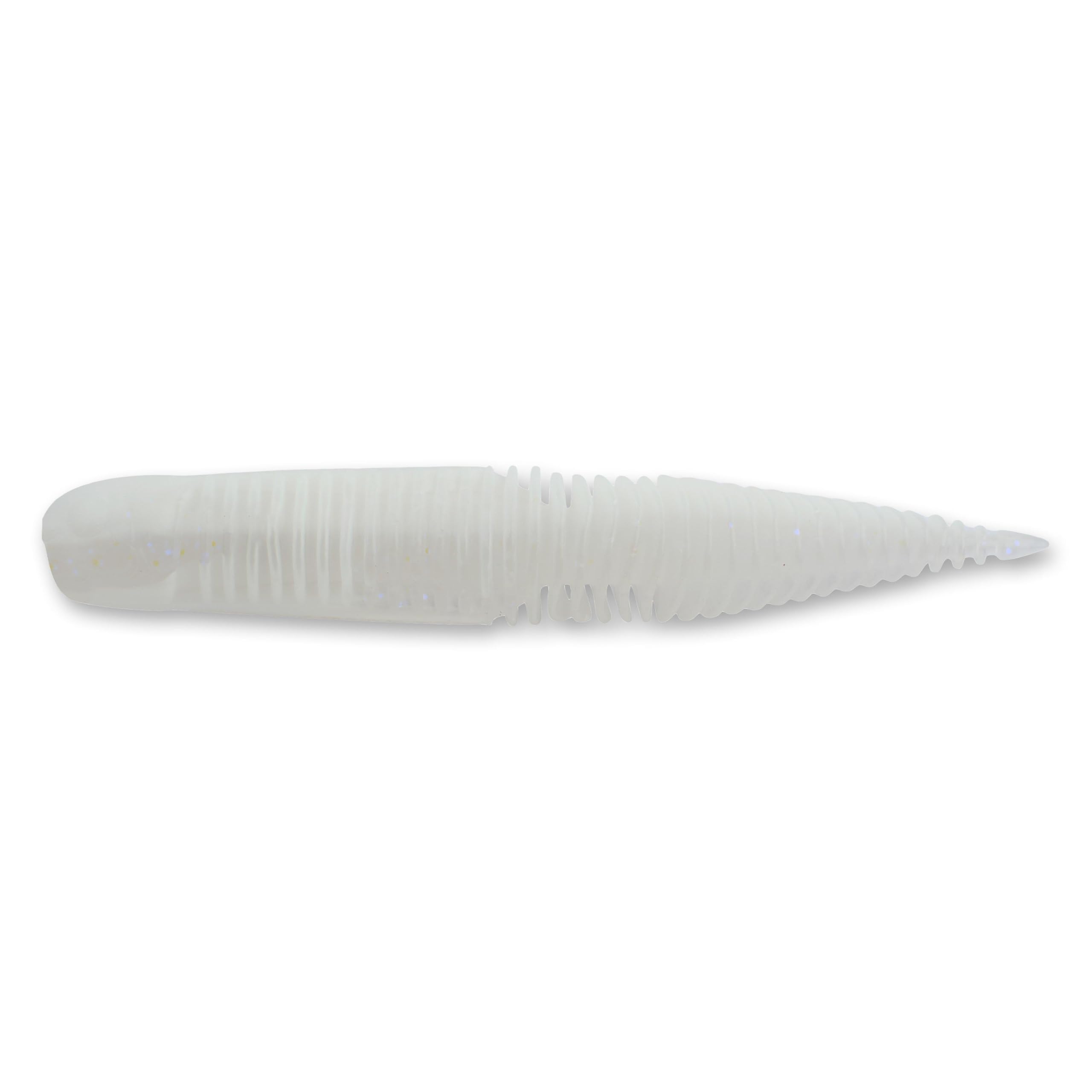 Savage Gear NED Dragontail Slug 3in Albino Flash showcases lifelike action for precise NED rigging