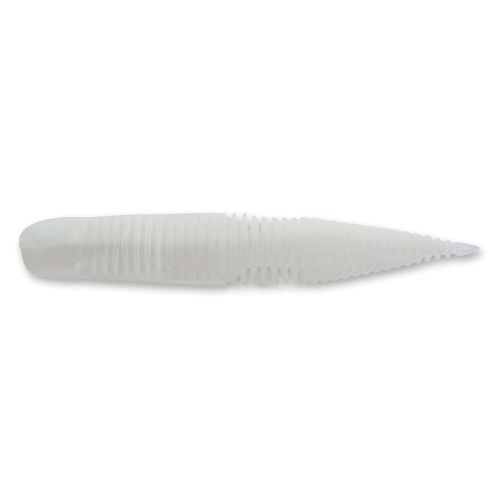 Savage Gear NED Dragontail Slug 3in Albino Flash showcases lifelike action for precise NED rigging