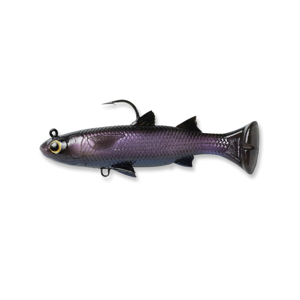 Savage Gear Pulse Tail Mullet RTF lure in Dark color (3/8 oz) with built-in rattle and lifelike tail action