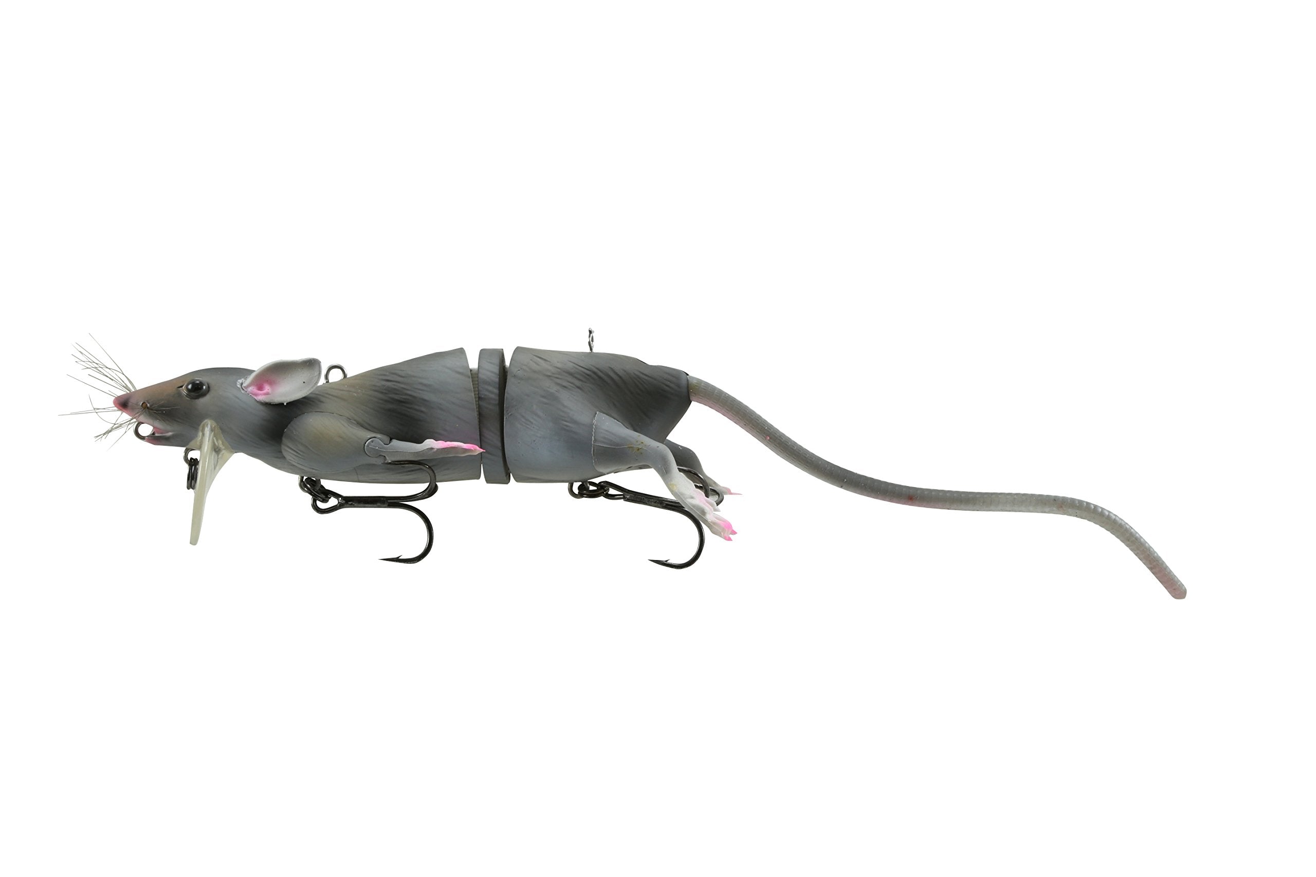 Savage Gear R-300-GY 3D rat bait in gray showcasing lifelike movement to lure large predators.