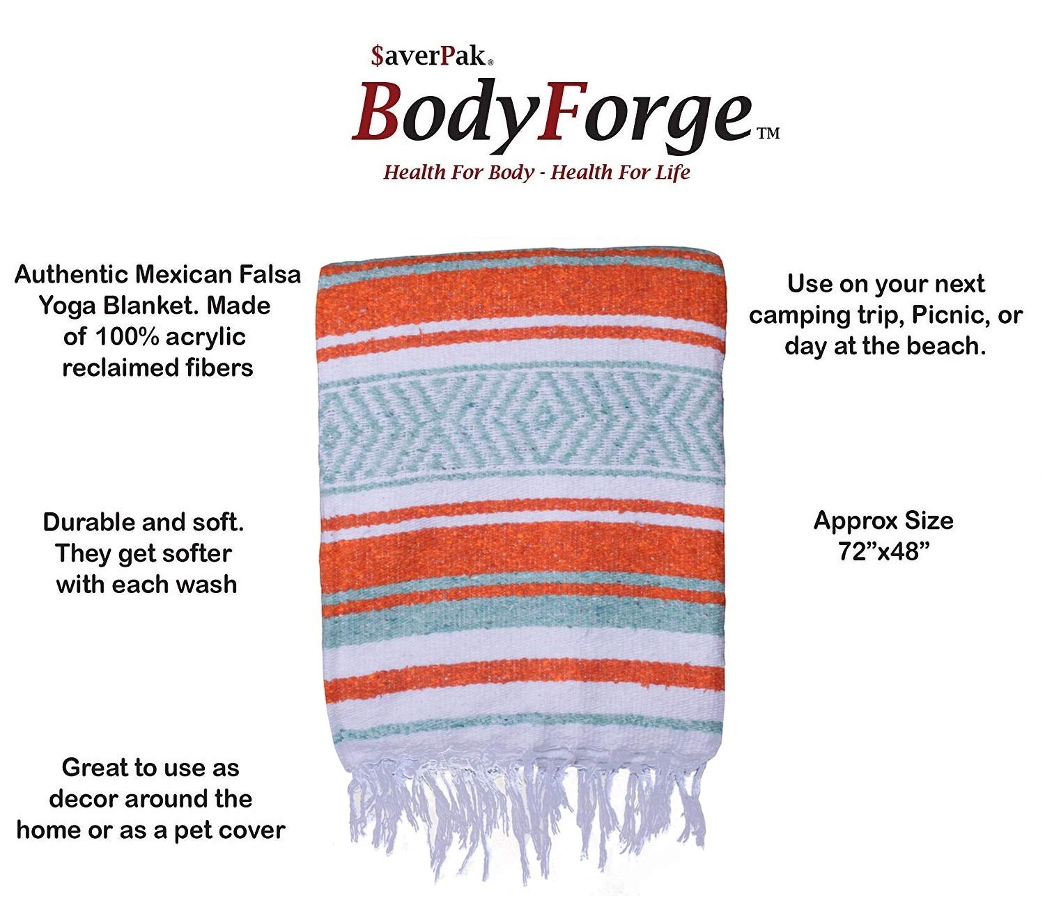SaverPak BodyForge blanket draped on bed, cozy texture and soft feel.