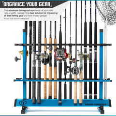 Savior Equipment aluminum rod rack assembly demonstrates easy, tool-free setup