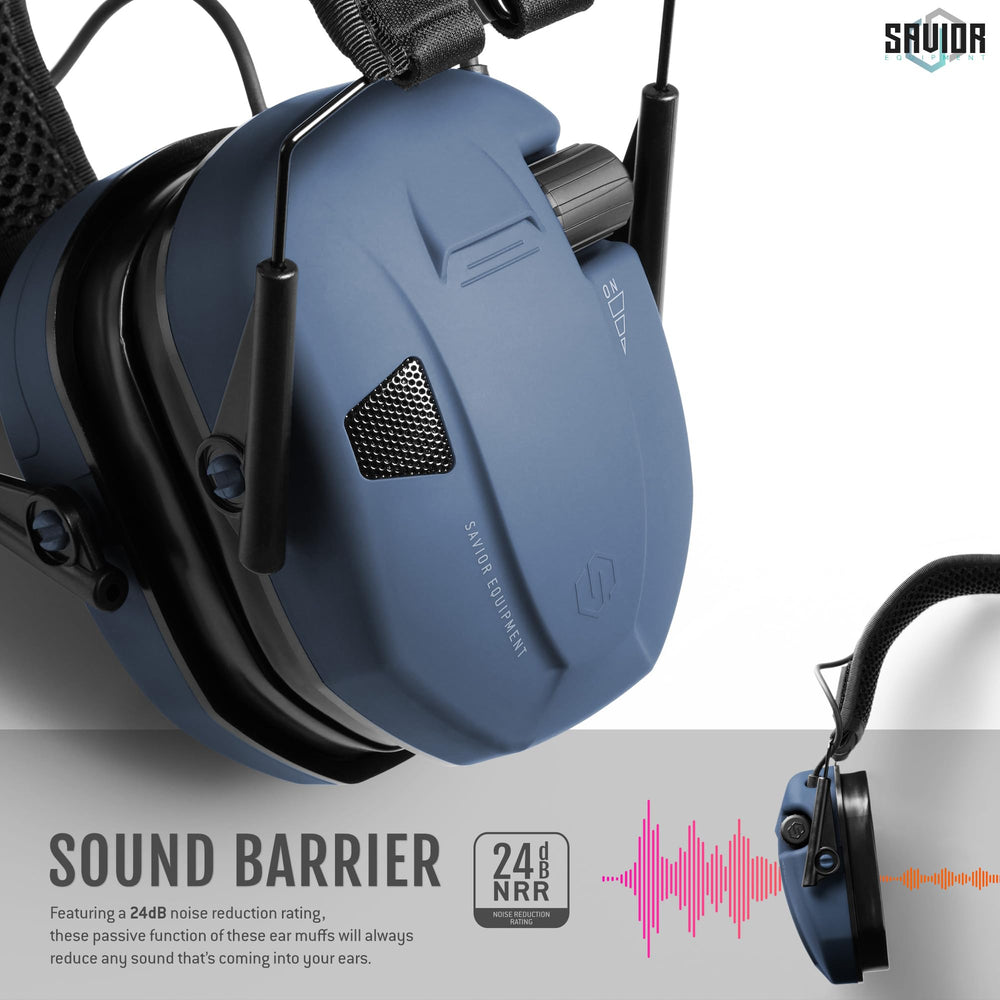 Savior Equipment Apollo ear muffs adjustable headband fits a wide range of head sizes for comfort.