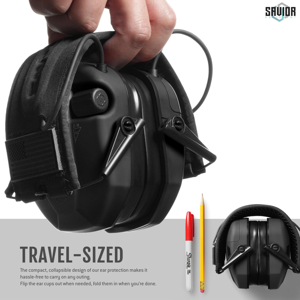 Batteries included with the Apollo earmuffs for immediate use.