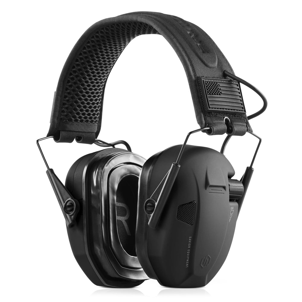 Savior Equipment Apollo earmuffs outer shell shows durable ABS housing for long-lasting protection.