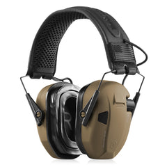 Savior Equipment Apollo earmuffs front view highlights rugged build for shooting use