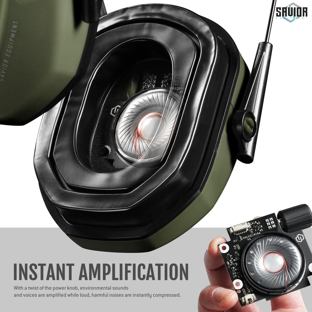 Savior Equipment Apollo earmuffs with cooling gel pads for long-wear comfort.