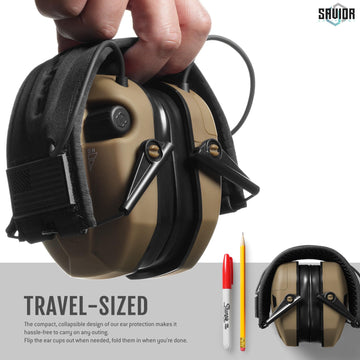 Savior Equipment Apollo earmuffs on/off knob enables easy amplification control