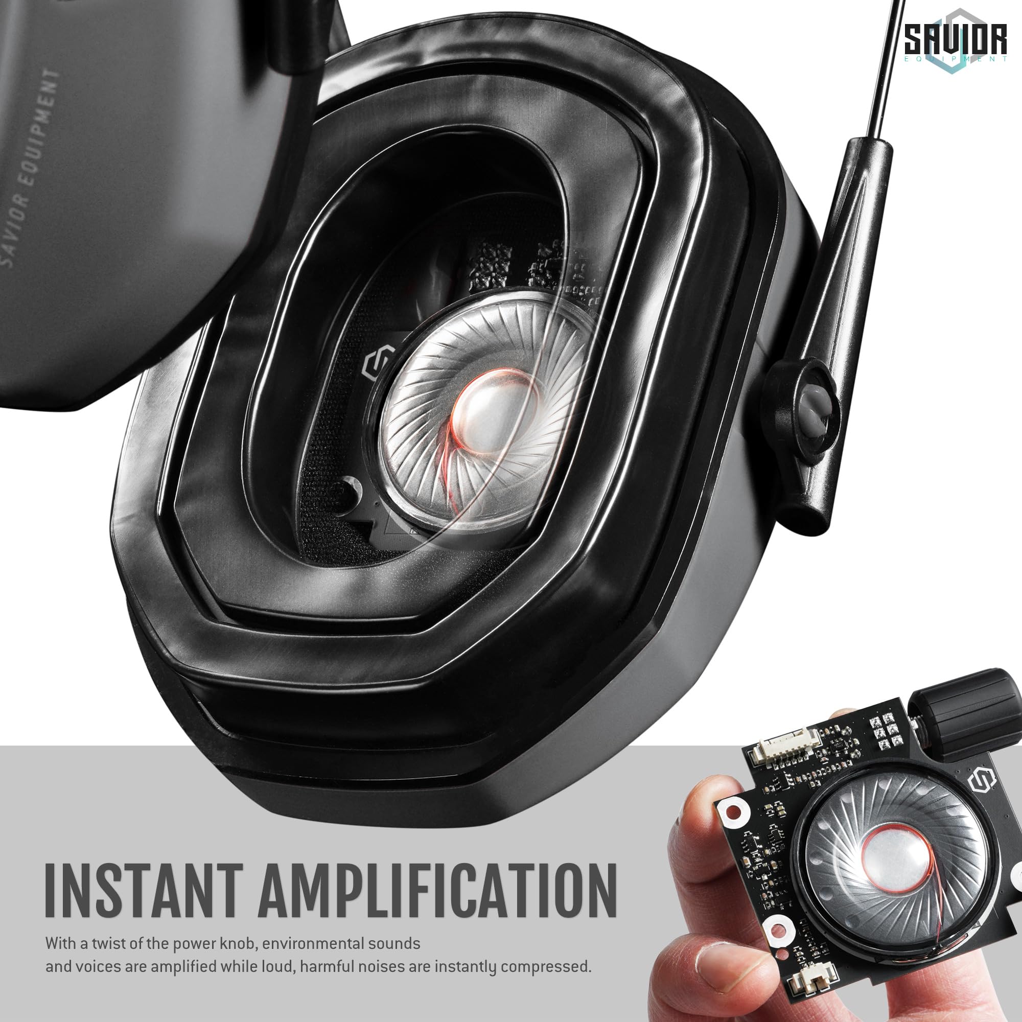 Savior Equipment Apollo ear muffs padded headband demonstrates comfortable fit during long sessions.