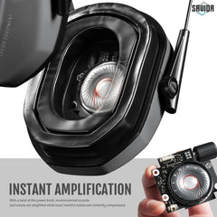 Savior Equipment Apollo ear muffs padded headband demonstrates comfortable fit during long sessions.