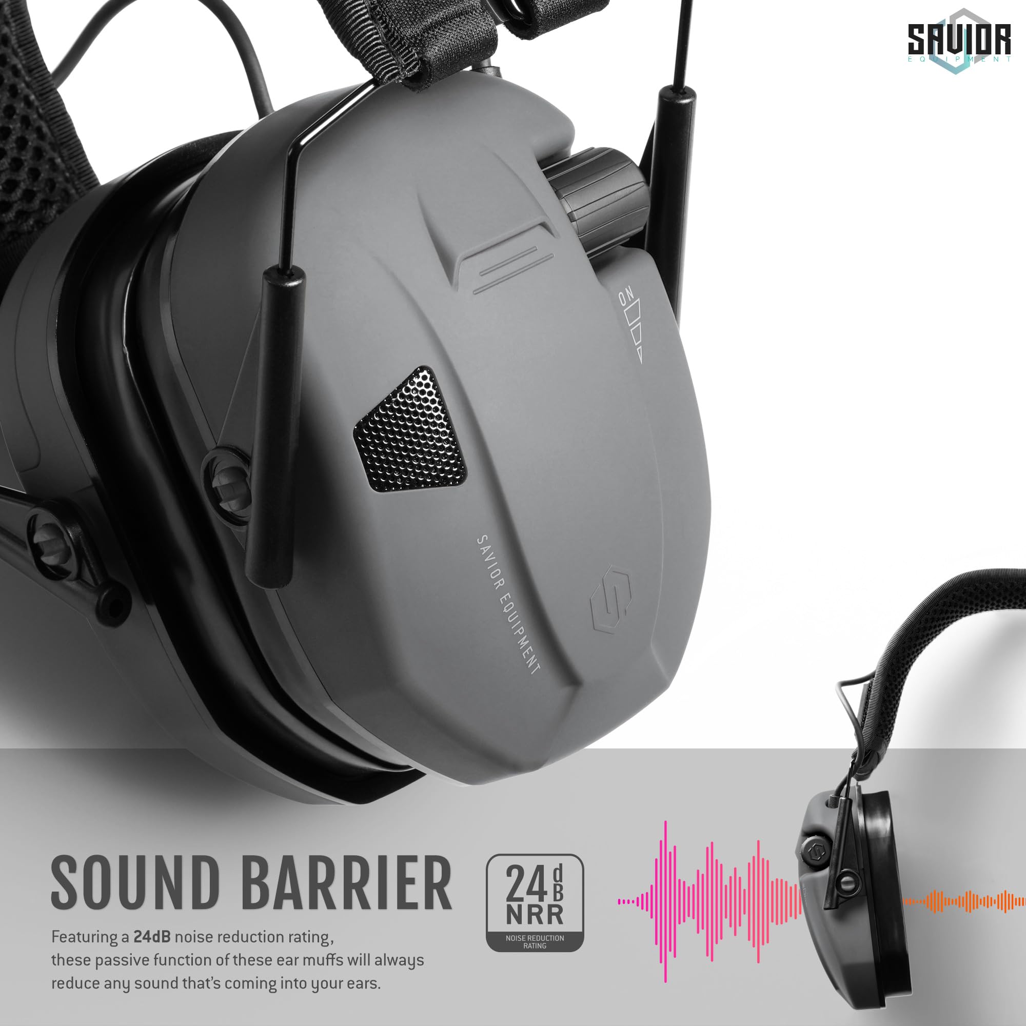 Savior Equipment Apollo ear muffs soft gel pads highlight comfort for all-day wear.