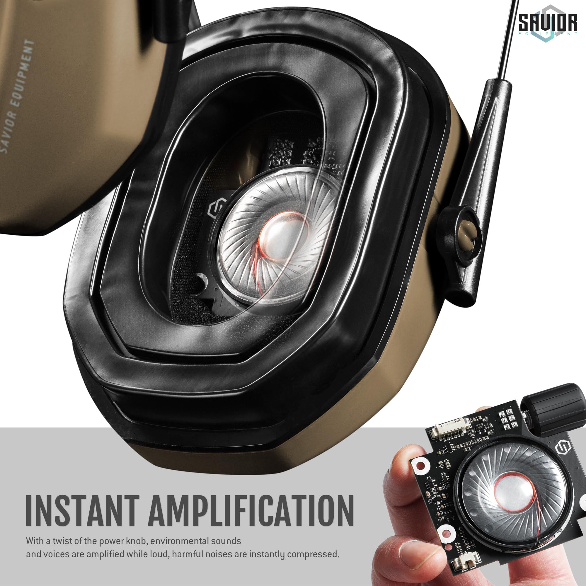 Savior Equipment Apollo earmuffs soft gel pads provide comfortable wear during long sessions
