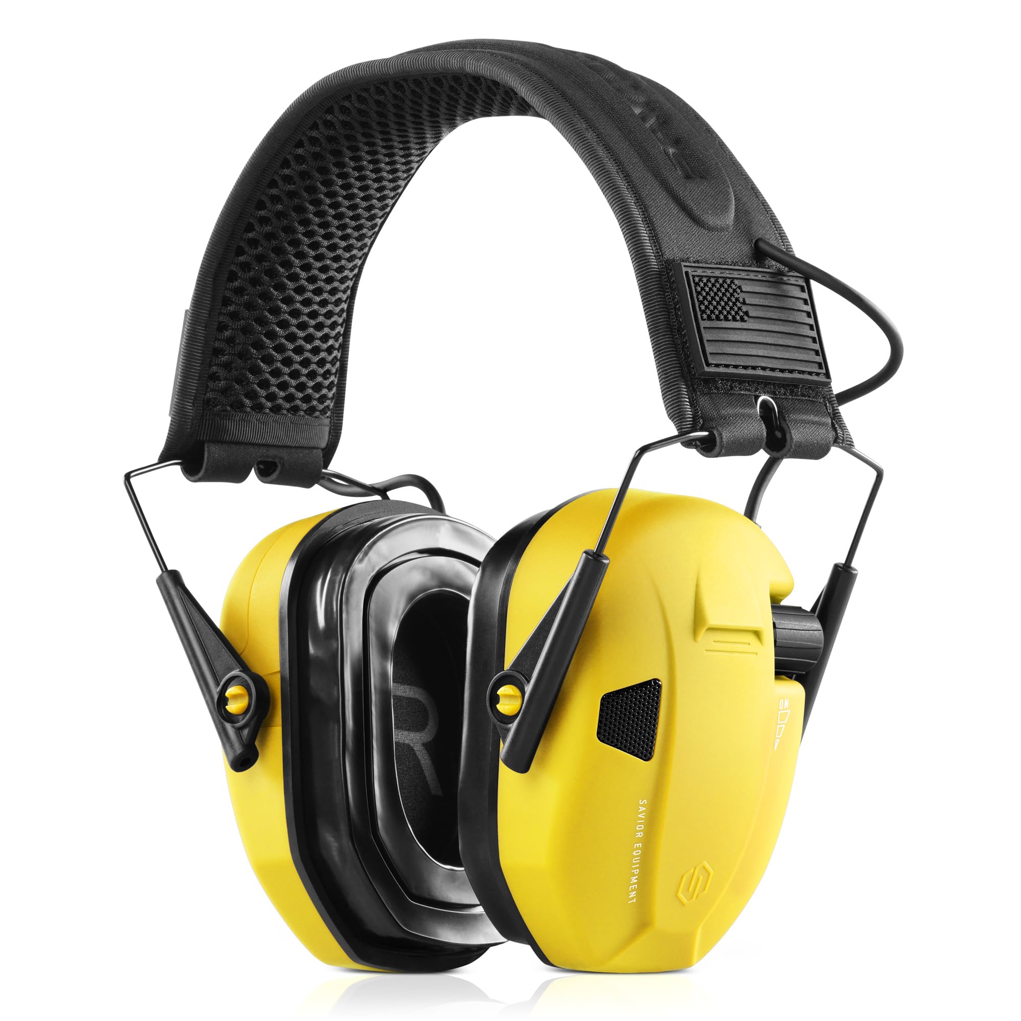 Savior Equipment Apollo earmuffs front view show sturdy build and protection for shooting