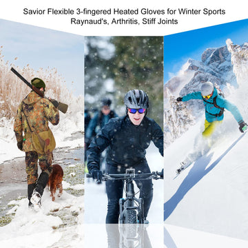 SAVIOR HEAT battery pack powers long-lasting warmth for winter activities.