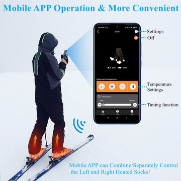 SAVIOR HEAT Coolmax wick knit keeps feet dry during ski days