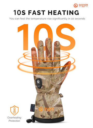 SAVIOR HEAT duck-hunting gloves with waterproof shell for wet conditions