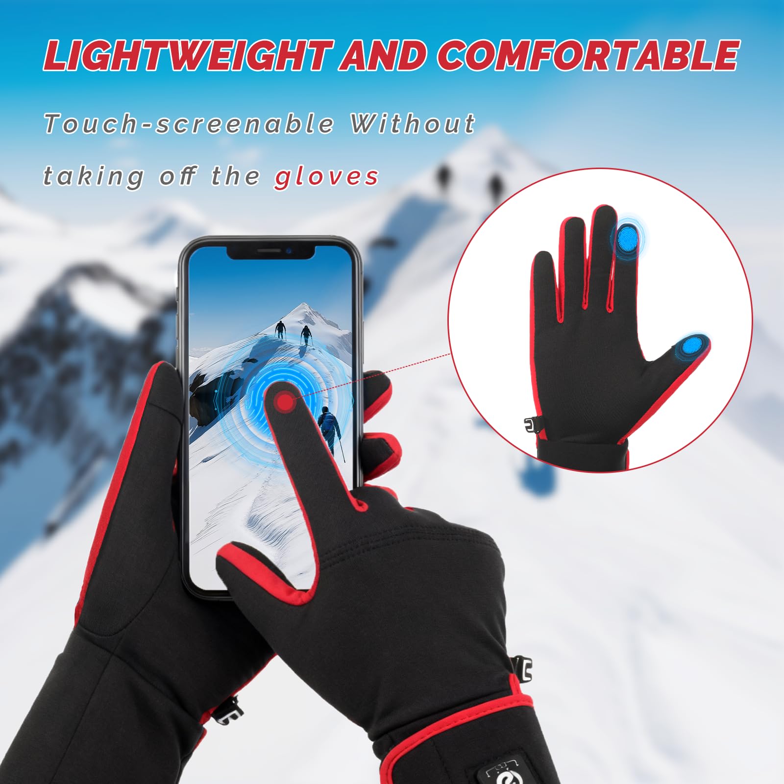 Savior Heat Glove Liners with 7.4V 2200mAh battery offer extended warmth