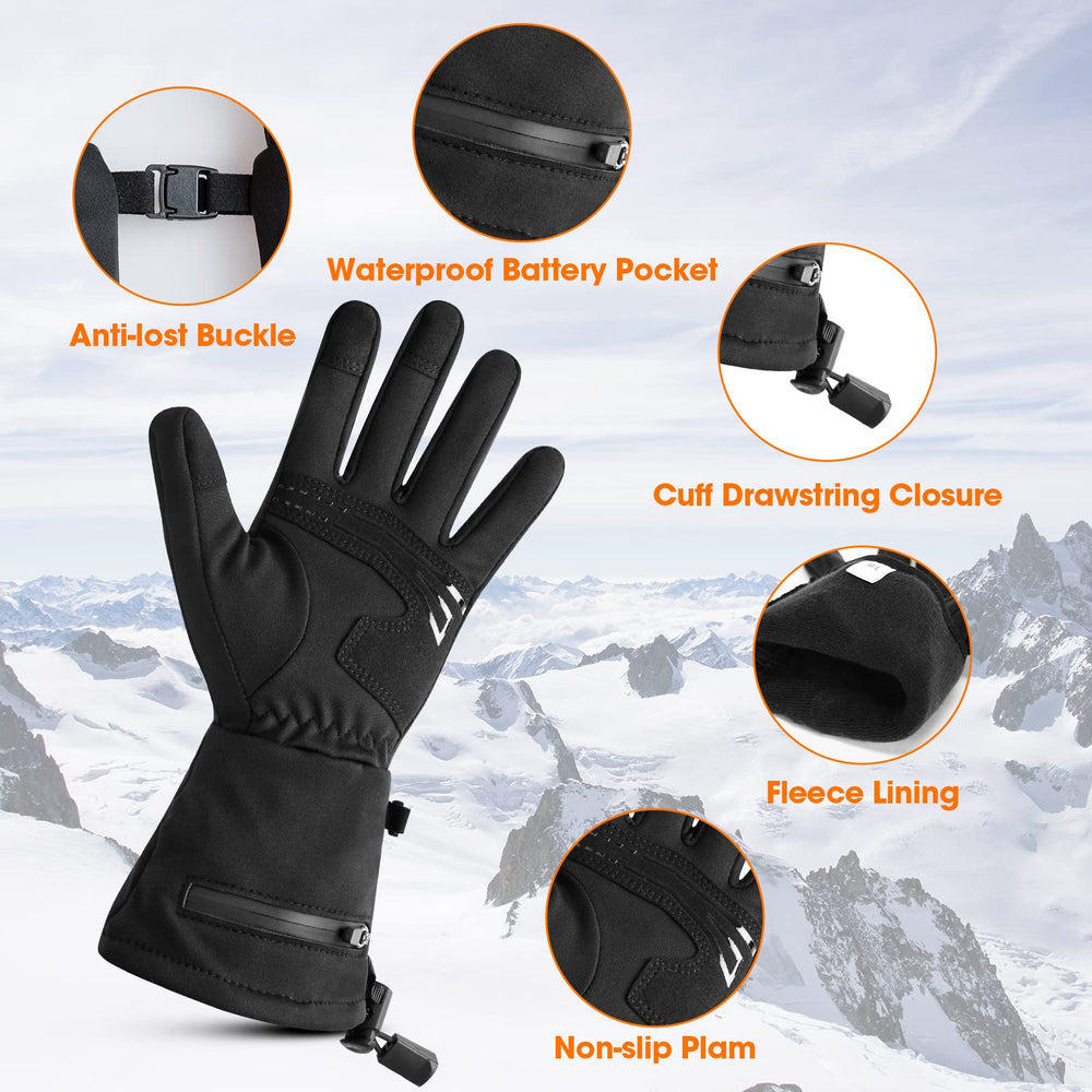 SAVIOR HEAT heated glove liners heat area across hand and fingers for full warmth.