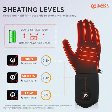 Savior Heat glove liners provide rapid heating for instant warmth on the go.