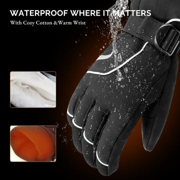 SAVIOR HEAT gloves with adjustable cuffs for secure fit.