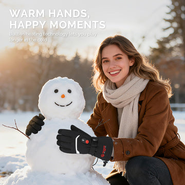 SAVIOR HEAT gloves feature anti slip palm grip for poles and gear