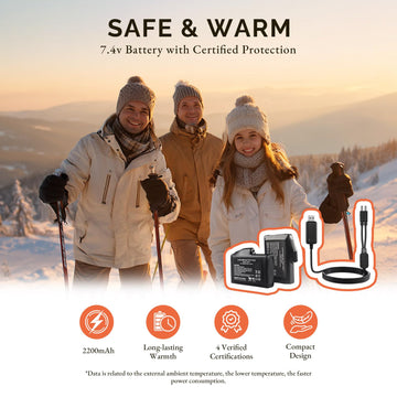 SAVIOR HEAT gloves control-button with three heat levels enables customizable warmth.