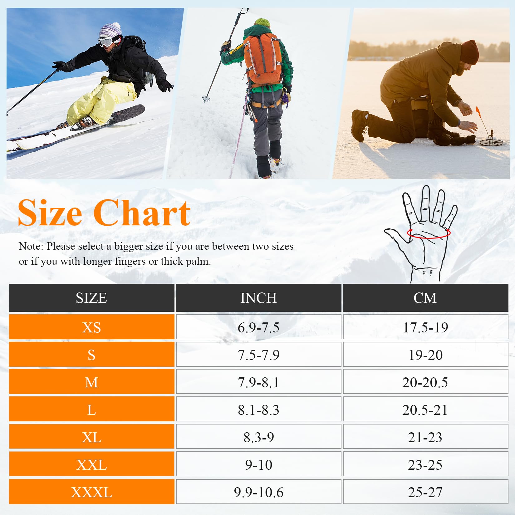 SAVIOR HEAT gloves lambskin palm provides premium grip and durability