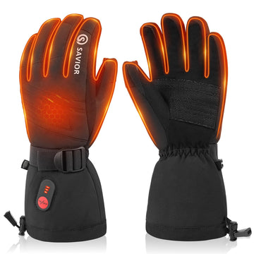 SAVIOR HEAT gloves outdoor-winter-shell provide reliable warmth for skiers and hikers.