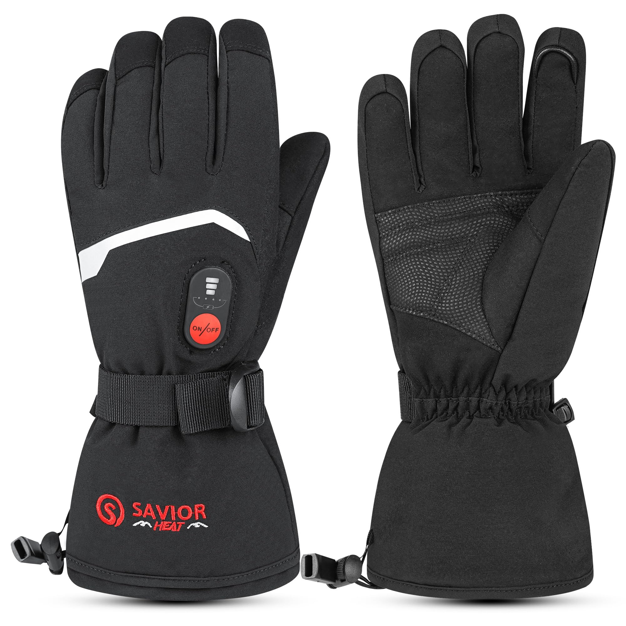 SAVIOR HEAT heated gloves top view showing all-around warmth for winter outdoor use
