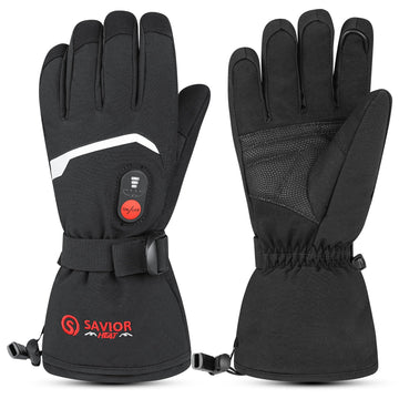 SAVIOR HEAT heated gloves top view showing all-around warmth for winter outdoor use