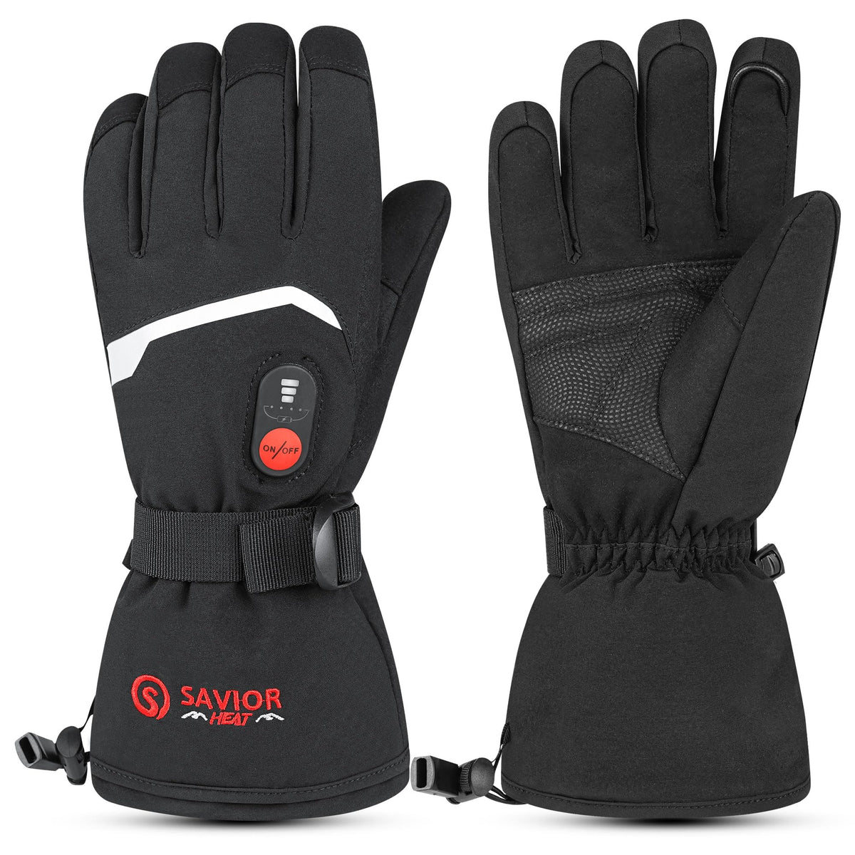 SAVIOR HEAT heated gloves top view showing all-around warmth for winter outdoor use