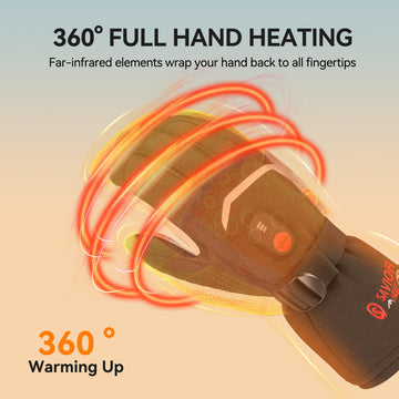 SAVIOR HEAT heated gloves touchscreen use on thumb and index finger for devices