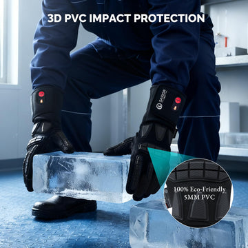 SAVIOR HEAT gloves with HIPORA membrane keep hands dry in rain.