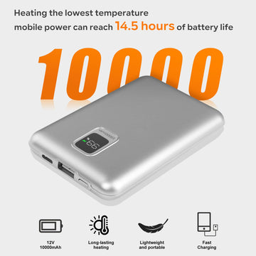 SAVIOR HEAT with digital display shows battery level for reliable all-day warmth