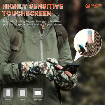 Savior Heat heated gloves extended-heating-area shows full-hand warmth from back to fingertips