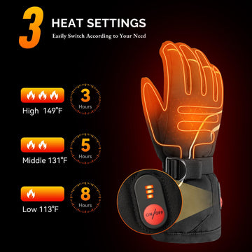 SAVIOR HEAT heated gloves on snowy trail for extended outdoor warmth.