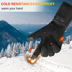 SAVIOR HEAT heated gloves side view with battery pack indicating extended warmth on cold days