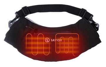 SAVIOR HEAT heated hand muff back heat area delivers fast warmth during outdoor hunts.