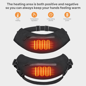 SAVIOR HEAT hand muff front pocket for essentials like phone and keys