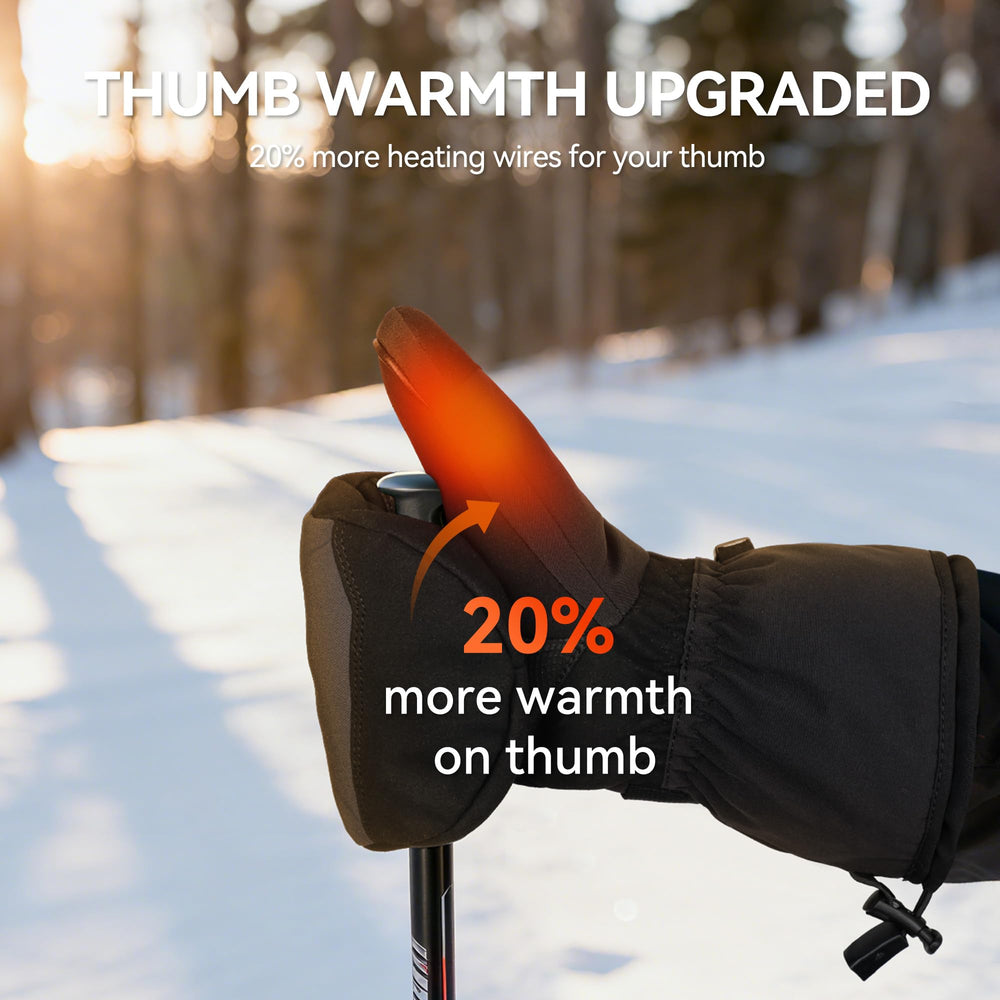 SAVIOR HEAT heated mittens palm and fingers heat for full-hand comfort