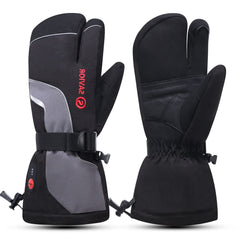 SAVIOR HEAT heated mittens show thumb and back heat for balanced warmth.