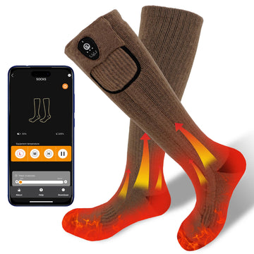 Savior Heat heated socks app control closeup for on-the-go warmth and adjustable comfort