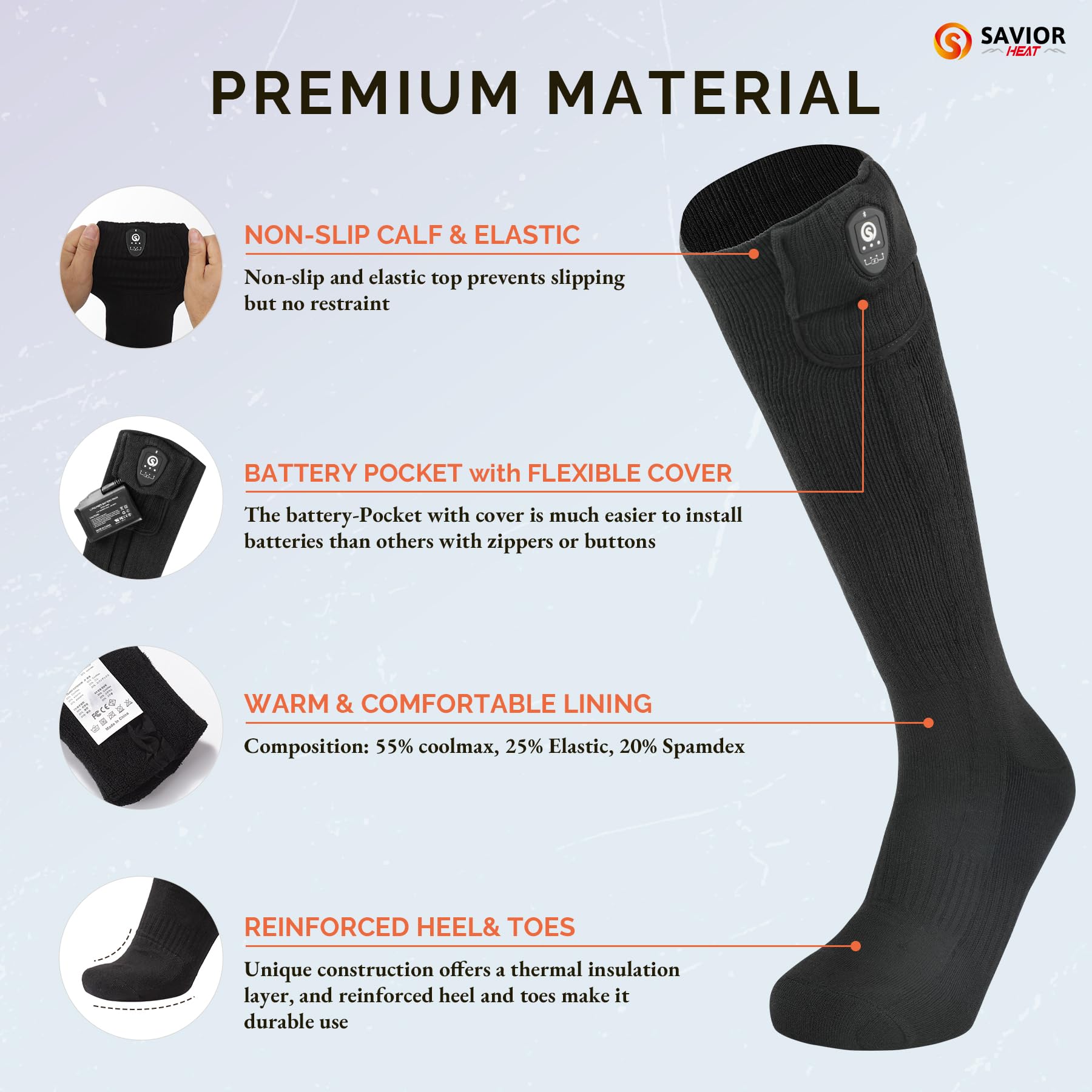 SAVIOR HEAT heated socks make a thoughtful winter gift for outdoor lovers.