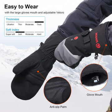 SAVIOR HEAT mittens ideal for skiing and hiking