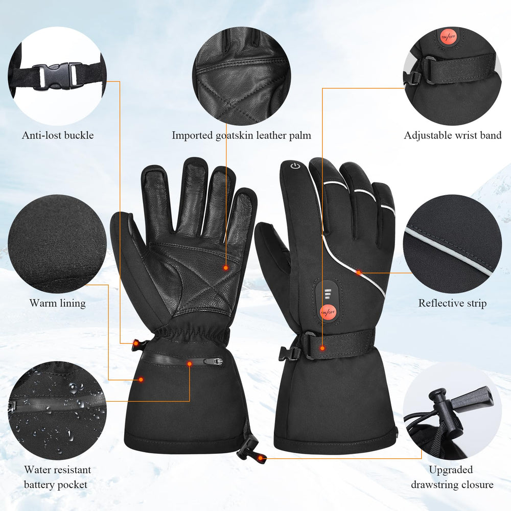 SAVIOR HEAT S14 gloves wrist closeup displays snug fit and stitching.