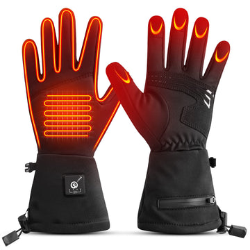 SAVIOR HEAT S18 heated gloves showing full hand warmth coverage for cold days